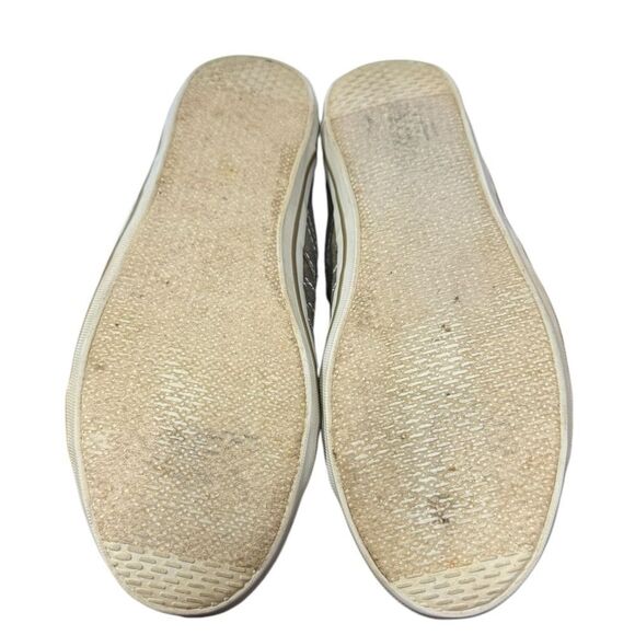 VENICE Women's Canvas Silver Chain Lace-up Mid Sneakers 8 - Picture 6 of 6